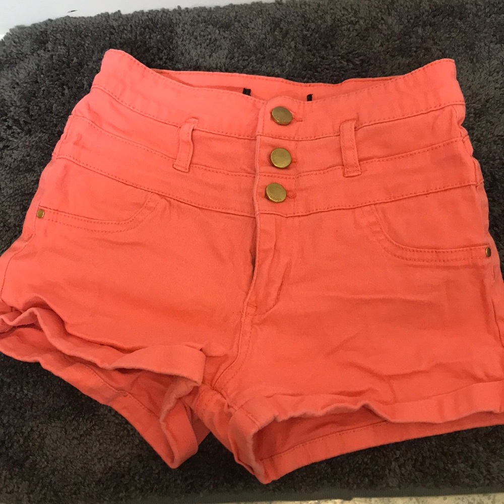Pink high waisted shorts